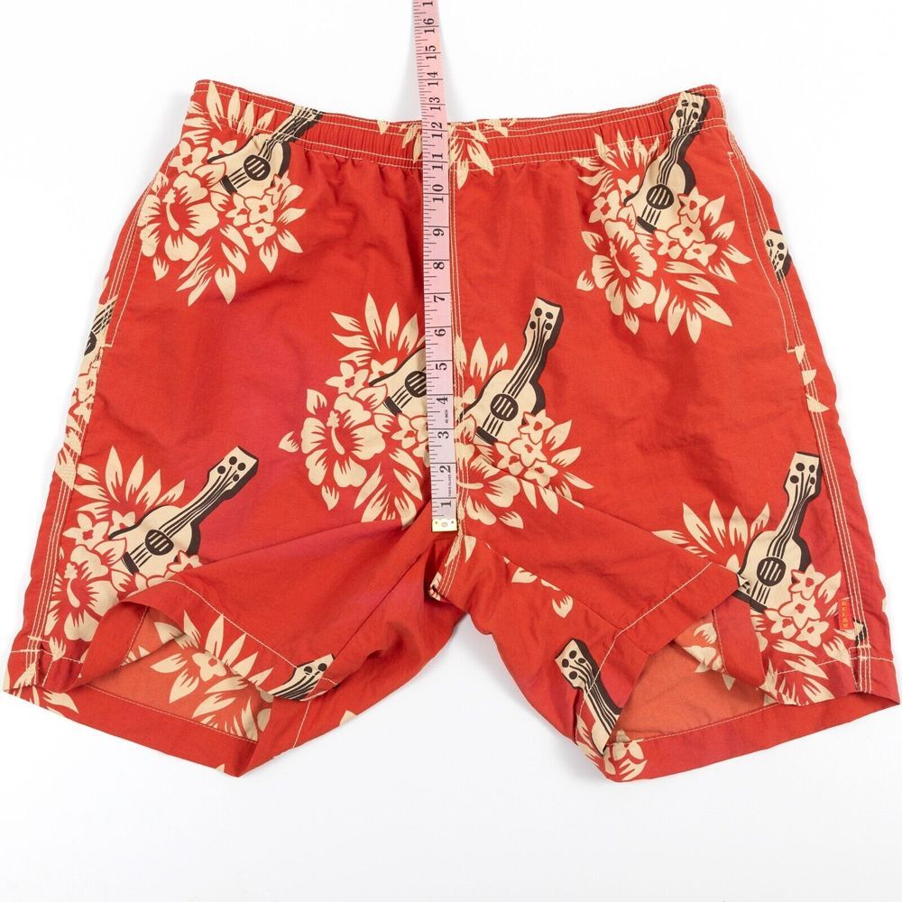 Tommy Bahama Relex Guitar Floral Swim Trunks Size Medium Mesh Lined with Flaw - Picture 3 of 7